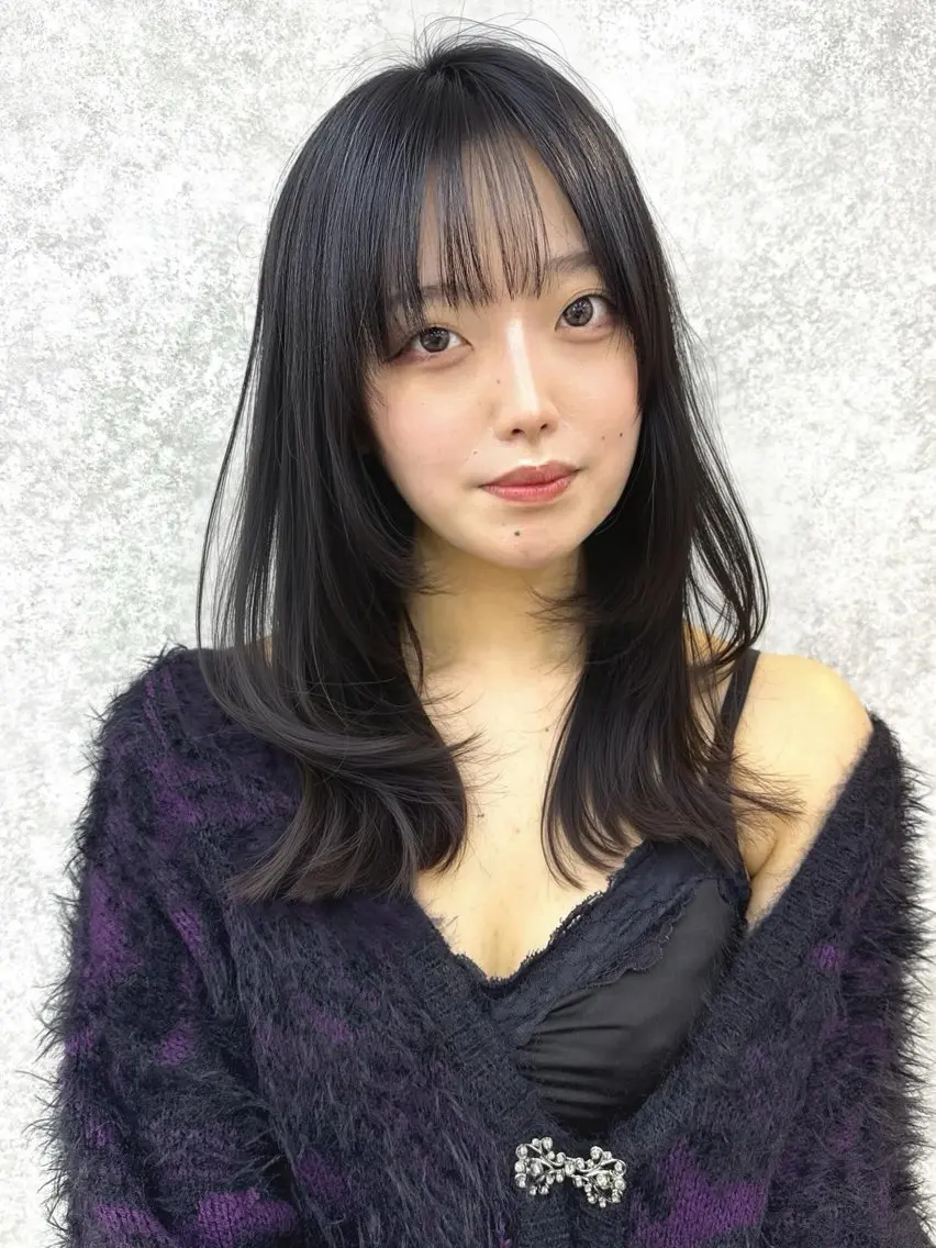 セミロング カット 艶髪🇰🇷髪質改善 🎀ikuno🎀のヘアスタイル