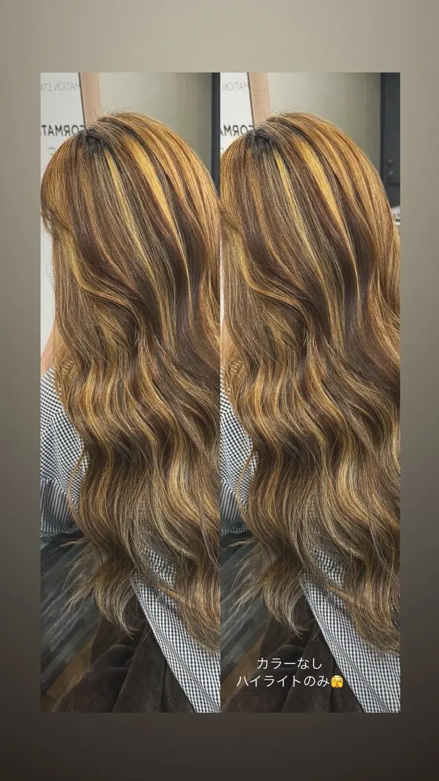ロング RIEブリーチ& エクステ特化型のヘアスタイル