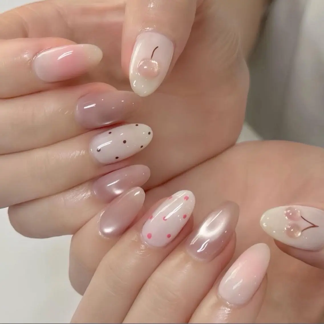 ネイル ボルドー チークネイル 長さ出し フレンチネイル ジェルネイル ハンドネイル VANI Belle Nailのネイルデザイン