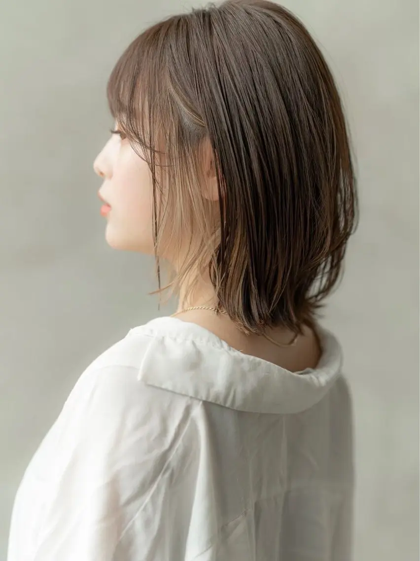 ミディアム 🫧艶感カラー/ あいり🤍のヘアスタイル