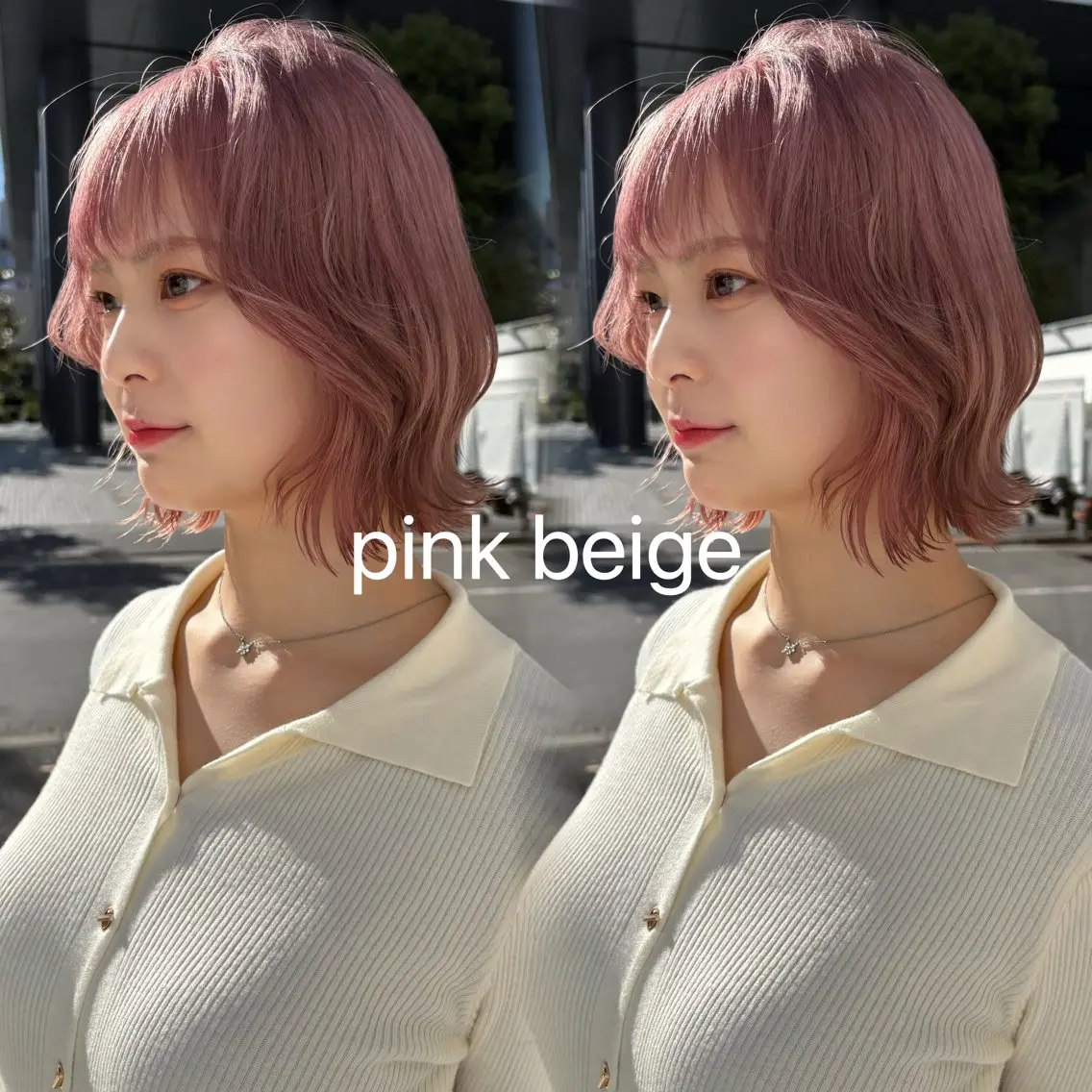 ショート カラー ブリーチ カット ヘアカラー トリートメント ブリーチ/韓国 ひなたのヘアスタイル