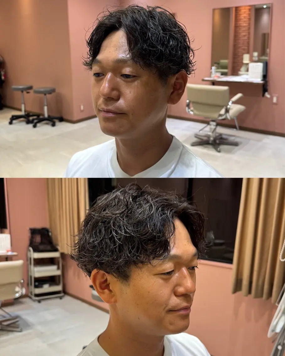 ミディアム パーマ ミディアムパーマ カット パーマ 山本 望華のヘアスタイル