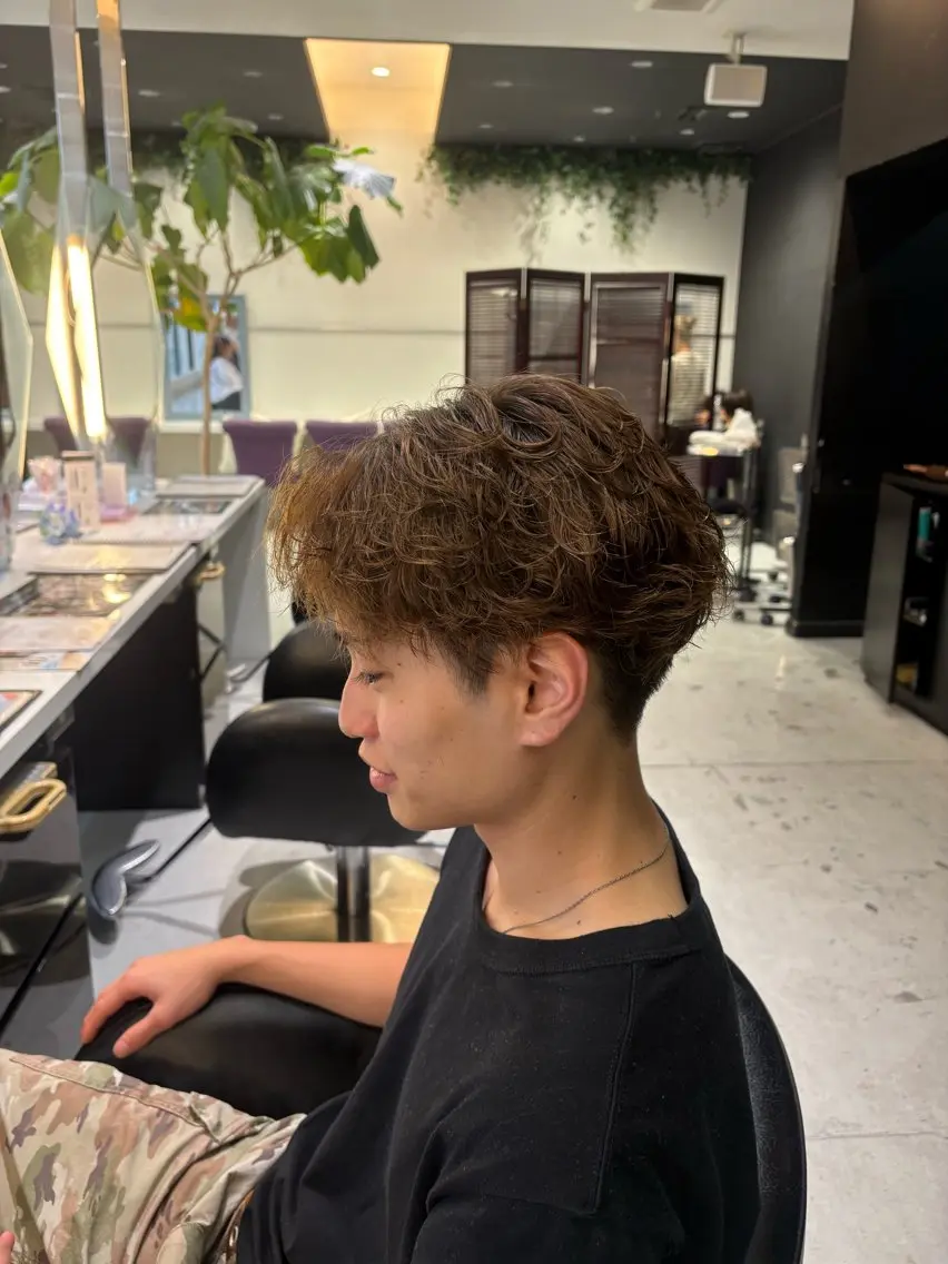 パーマ メンズ カット パーマ 井上 慈温のヘアスタイル