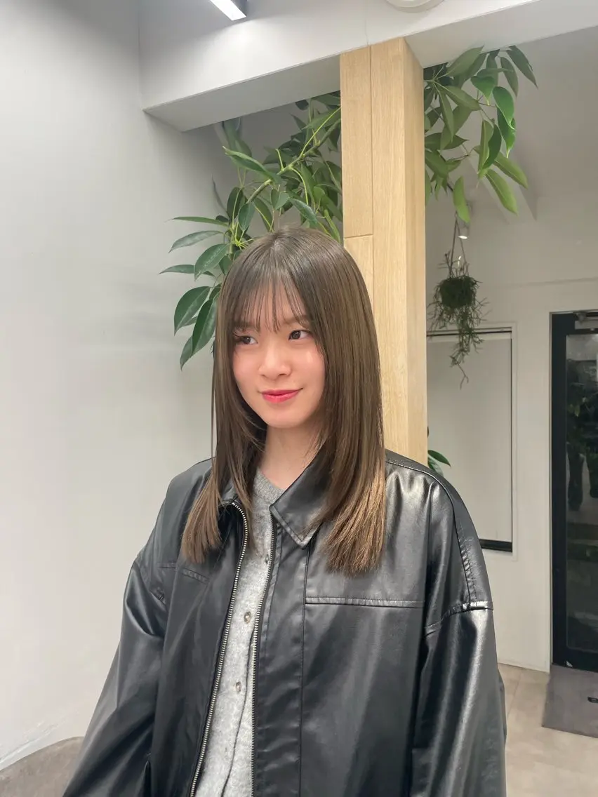 カラー 縮毛矯正 トリートメント とば みゆうのヘアスタイル