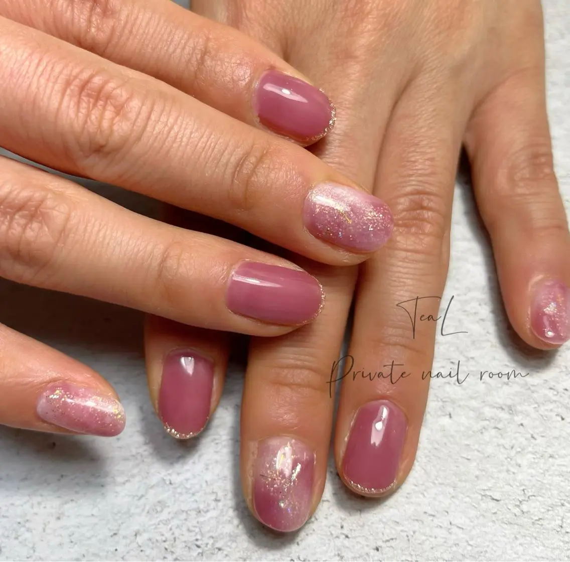 ネイル ニュアンスネイル シンプルネイル TeaL nailのネイルデザイン