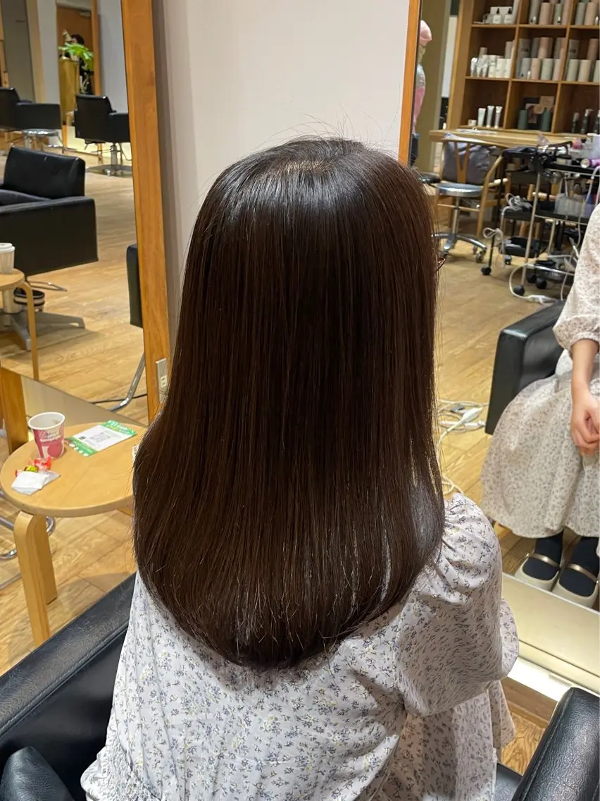 ミディアム パーマ カット 縮毛矯正 トリートメント 縮毛矯正/レイヤー 🌙児玉光瑠のヘアスタイル