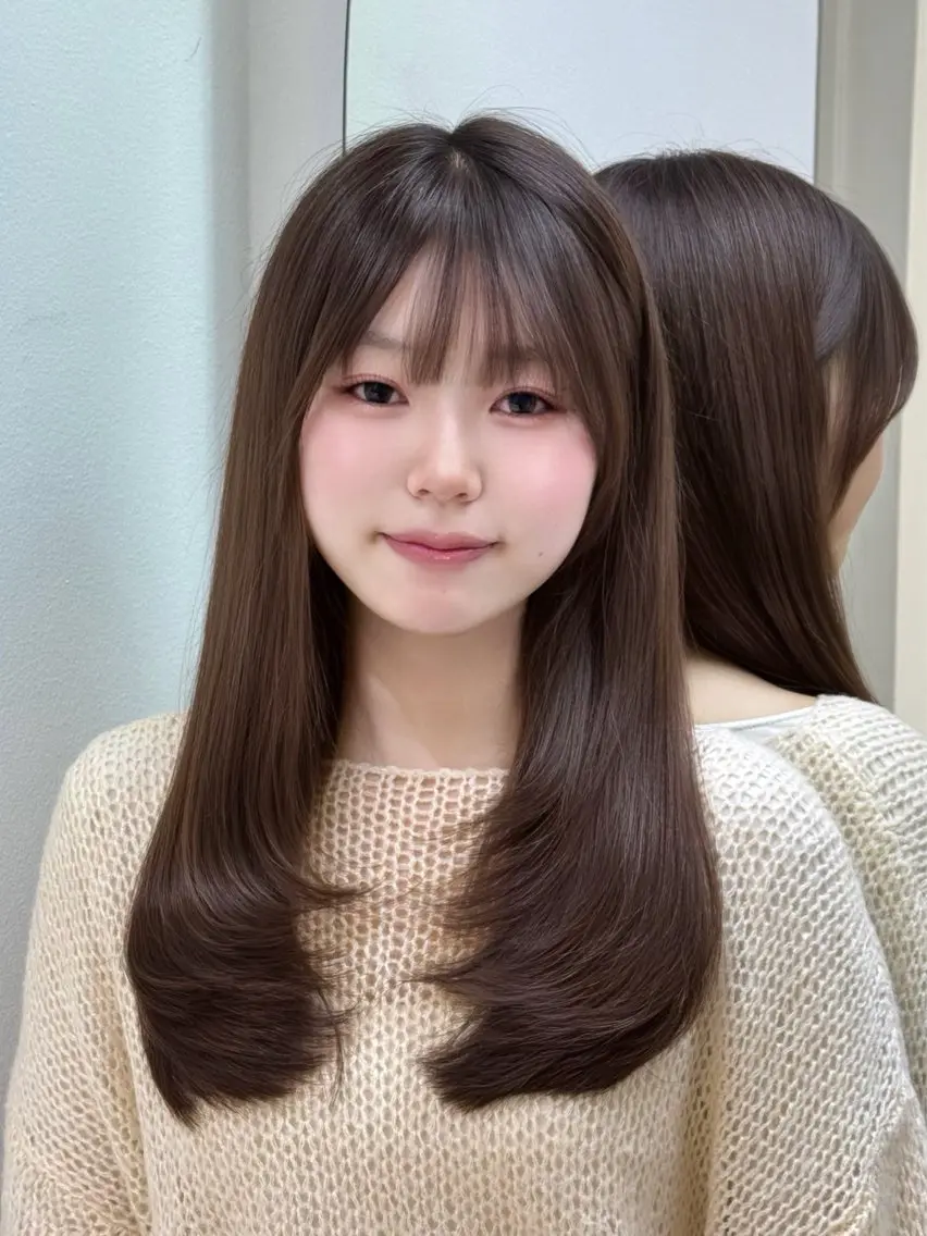 ロング なつき🎀韓国ヘア /透明感カラーのヘアスタイル