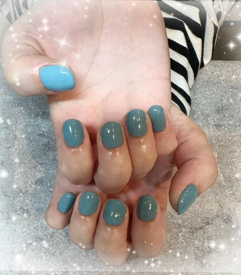 リピーター様限定✨ジェルネイルワンカラー🩵（オフ込み）の写真