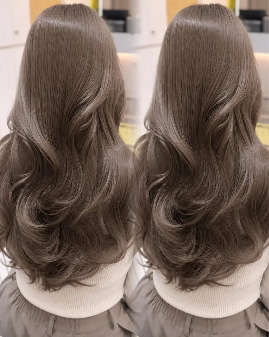 ロング カラー カット ヘアカラー トリートメント Akane レイヤー/艶カラーのヘアスタイル