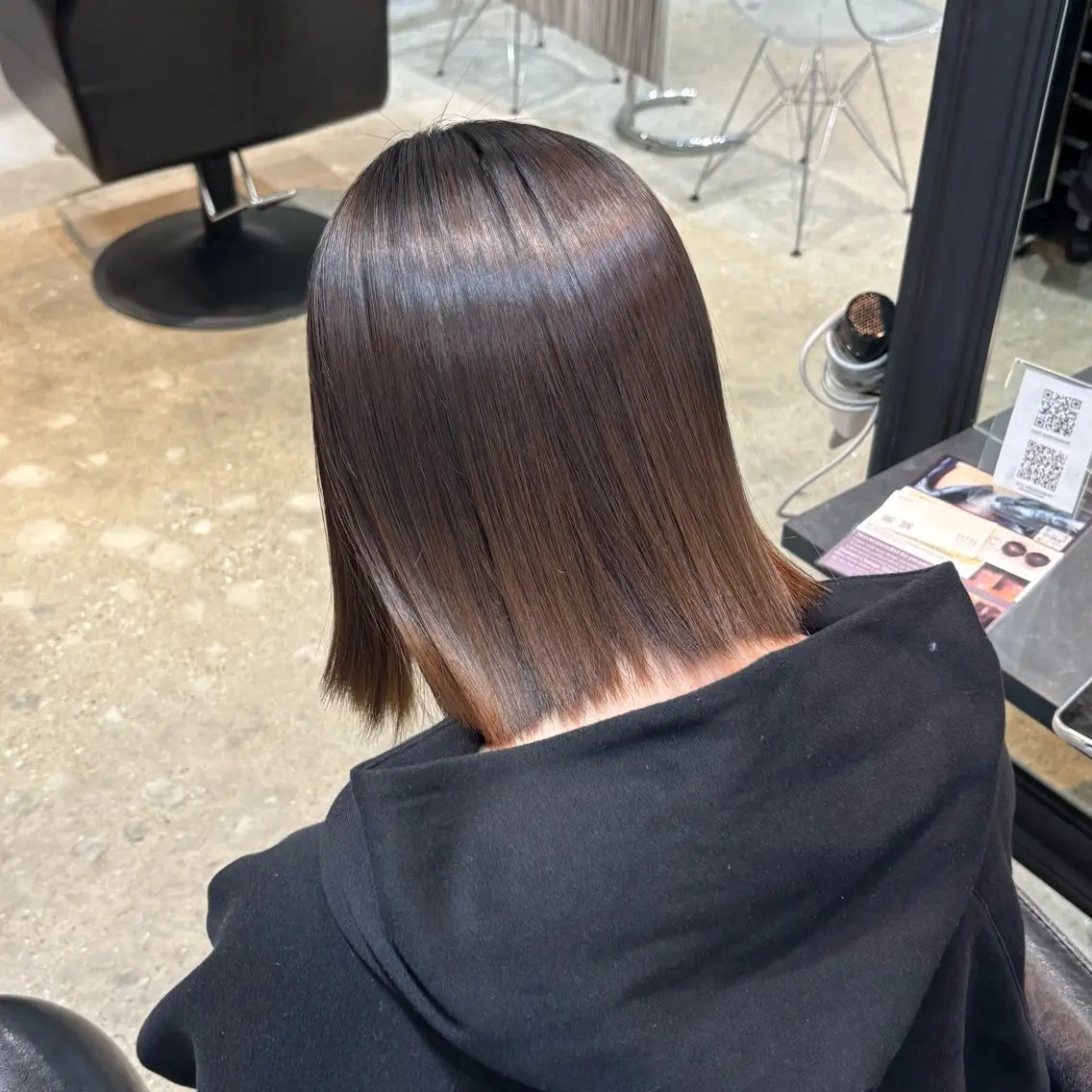 ショート 縮毛矯正 艶髪カラー・縮毛矯正 ・レイヤーAsunaのヘアスタイル