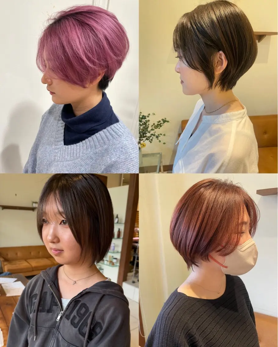 ショート ショートヘア 片山千晴✨ツヤ髪カラ ー✨レイヤーカット✨のヘアスタイル