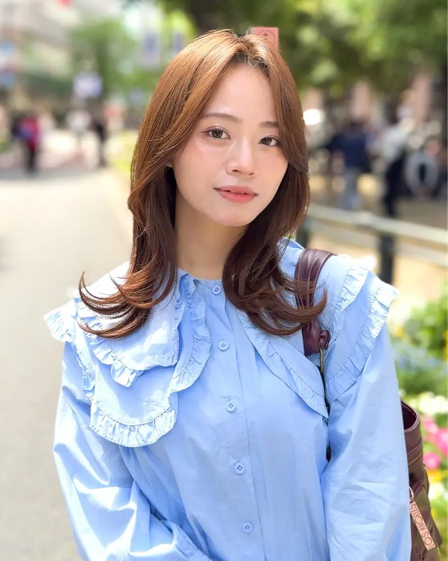 ミディアム カラー ヘアアレンジ カット ヘアカラー トリートメント 顔周り&ミディアム 特化/池袋/kokiのヘアスタイル
