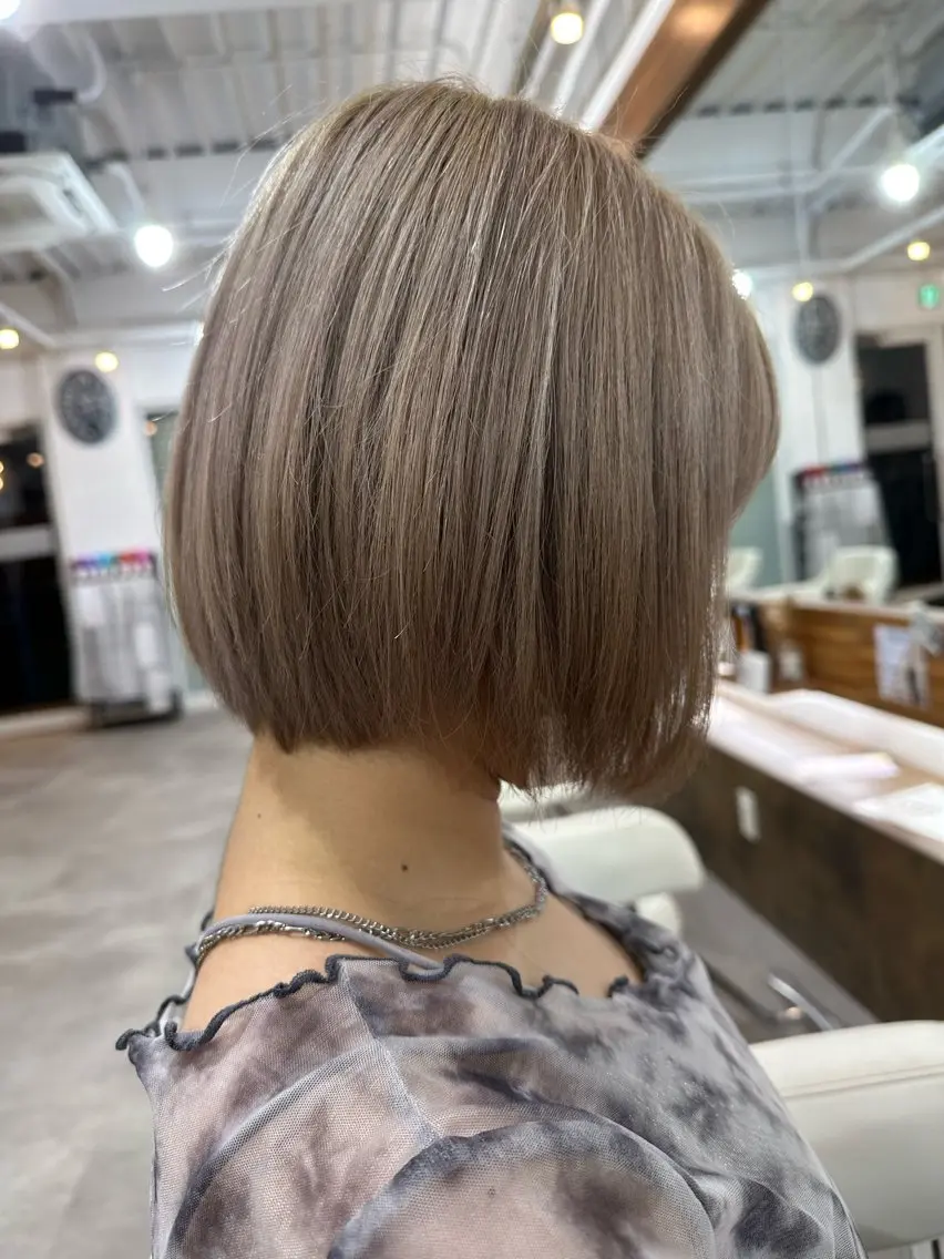 カラー カット ヘアカラー トリートメント 我満 宏映のヘアスタイル
