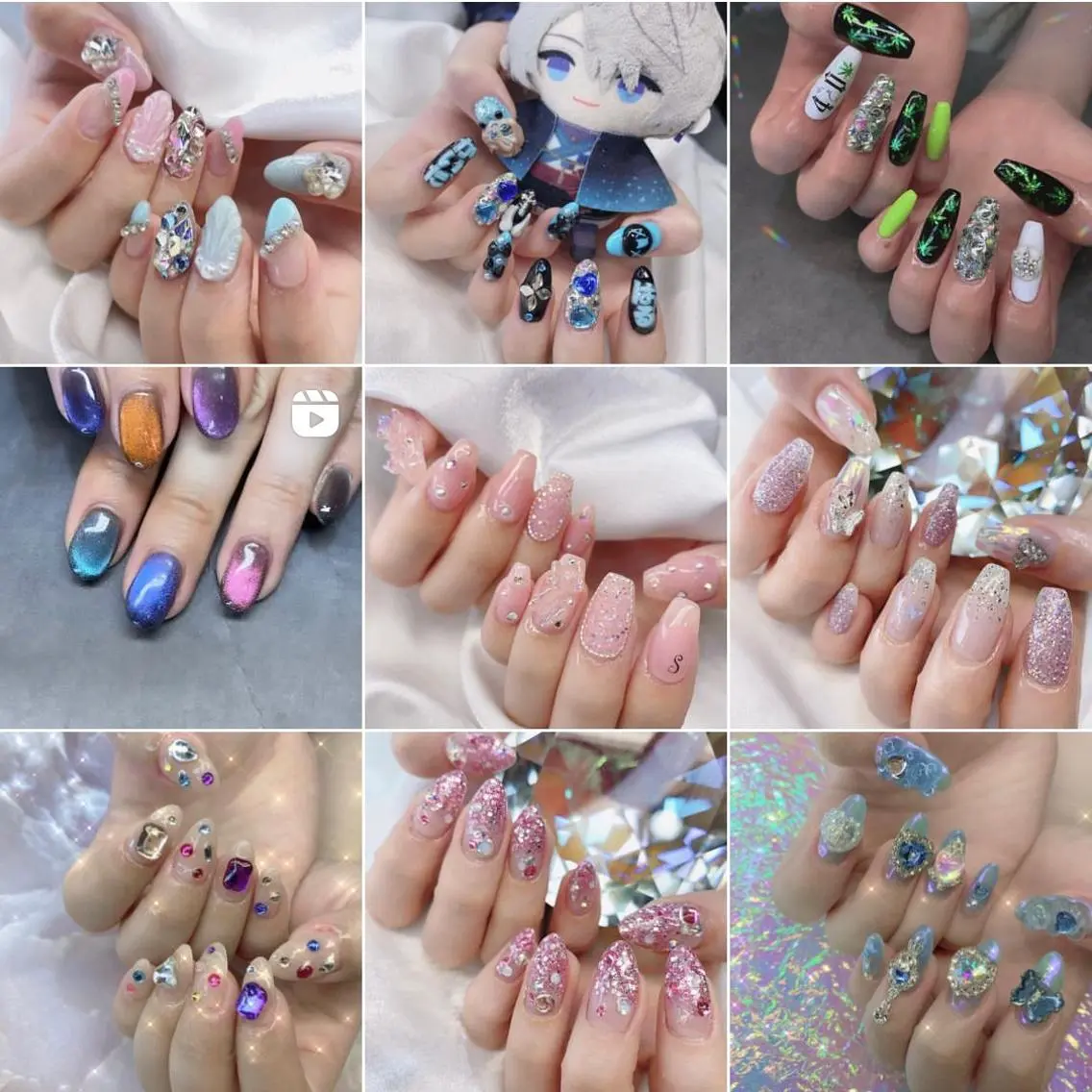 ネイル 渋谷／チップ長さ出し 👑アプレgel-xのネイルデザイン