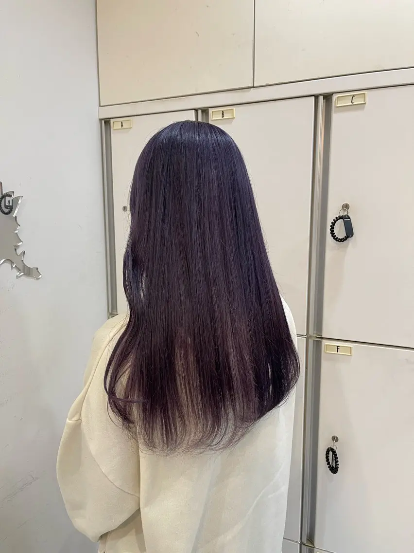 ロング カラー ICHIRI" 艶カラー/縮毛矯正のヘアスタイル