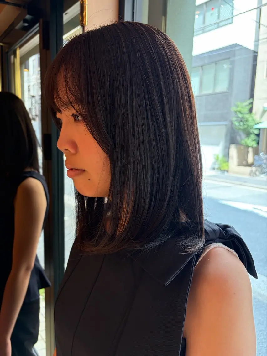 ミディアム カラー カット ヘアカラー トリートメント ショート/レイヤー/ 八丁堀/nanamiのヘアスタイル