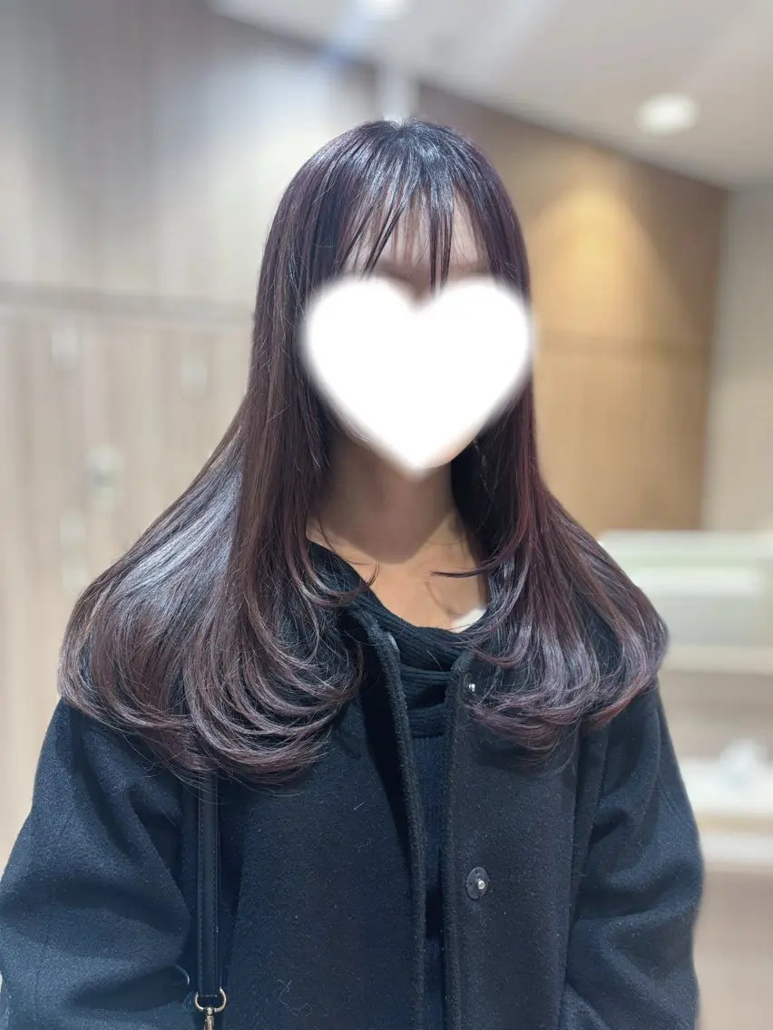 ロング レイヤーカット 縮毛矯正 カルマ･ニュアンス/ 縮毛/レイヤーaoiのヘアスタイル