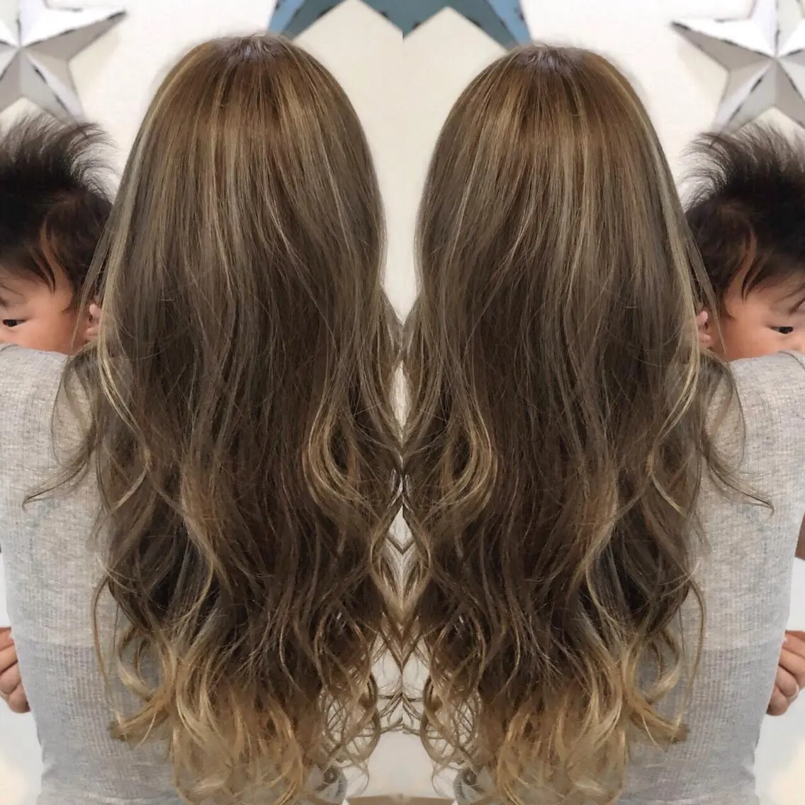ロング 外国人風カラー ハイライト レイヤーカット ヘアカラー LANI hair resortのヘアスタイル