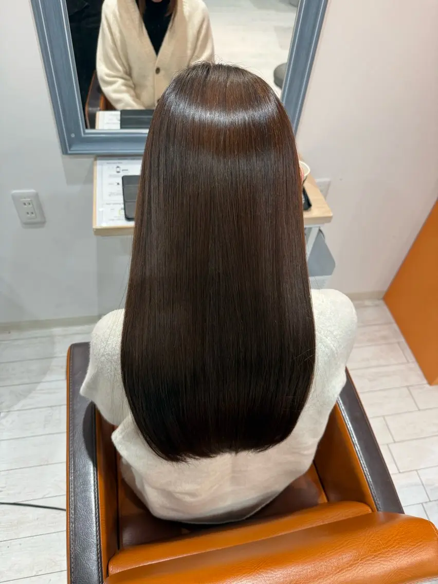 セミロング カット 縮毛矯正 トリートメント 🍊髪質改善🍊縮毛 矯正🍊濱野紗奈🍊のヘアスタイル