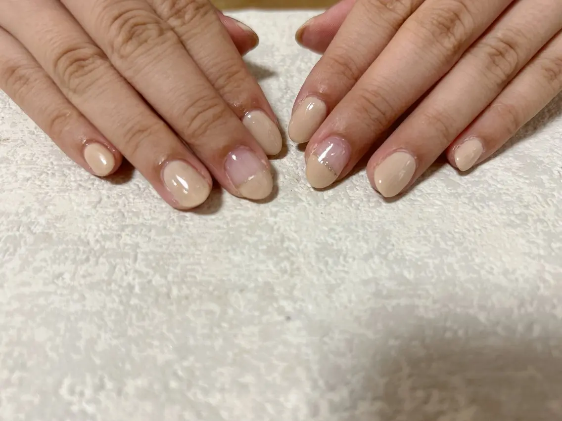 ネイル シンプルネイル ハンドネイル mogunail &blowのネイルデザイン