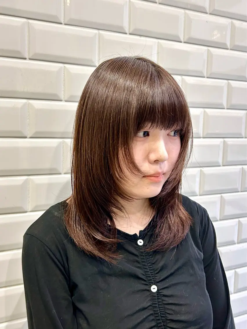 ミディアム カラー appiis 柳田葵　横浜のヘアスタイル