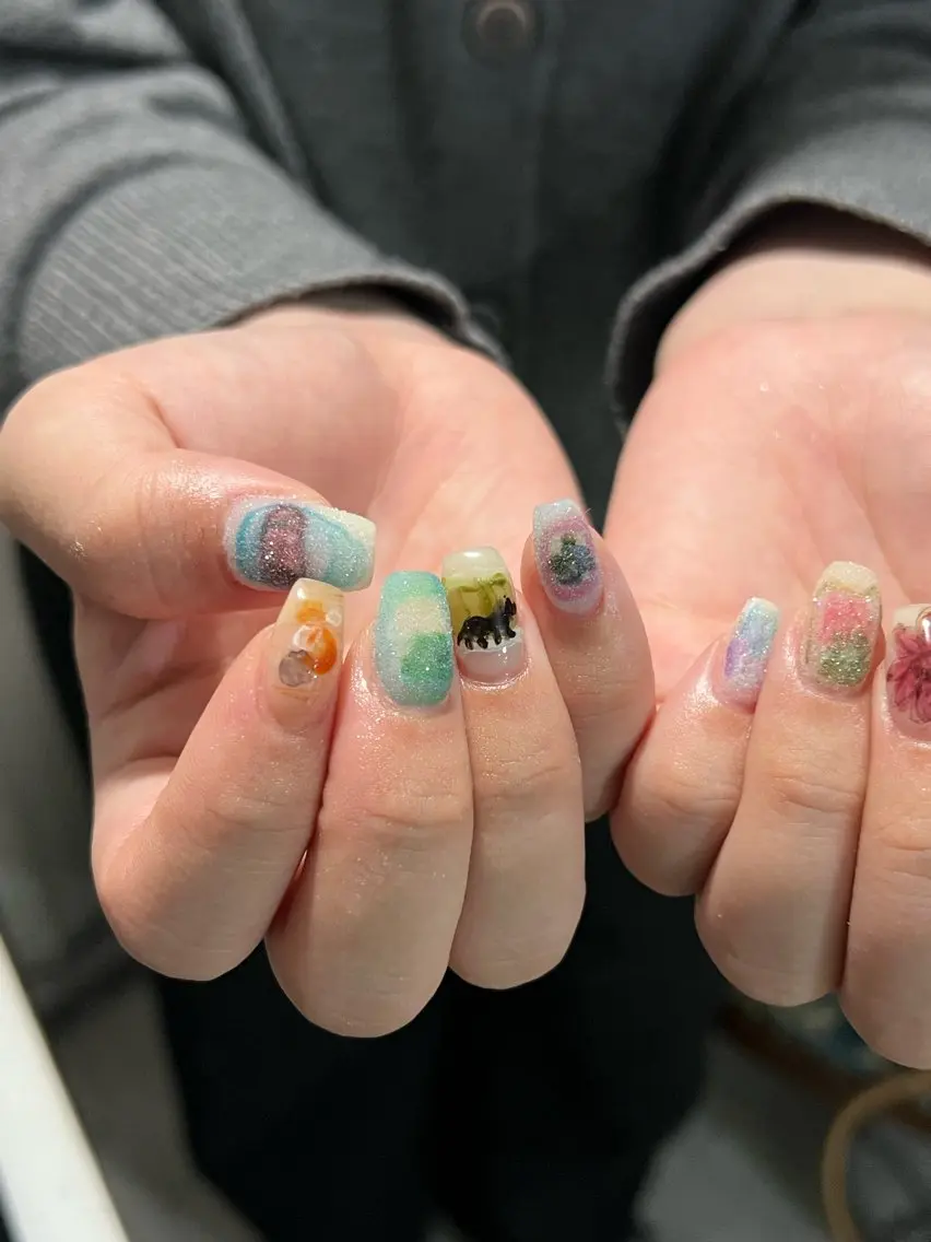ネイル ハンドネイル Hata nail 🎀個性派ニュアンスのネイルデザイン