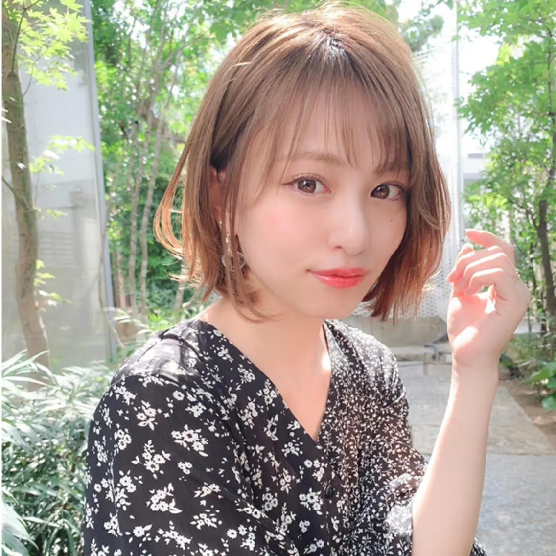 ショート カラー ショートボブ 透明感カラー ハイトーンカラー ボブ ショートヘア レイヤーボブ/ボブ 仲川和人のヘアスタイル