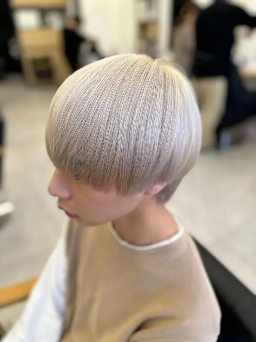 ショート カラー メンズ 古河 湊斗のヘアスタイル
