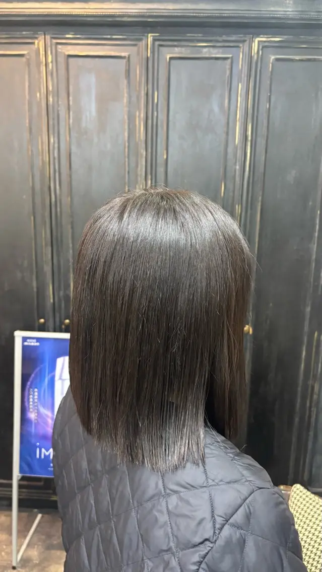 カラー ブラウンカラー オリーブブラウン ふたつやゆら🤎ྀི カラー、縮毛矯正のヘアスタイル