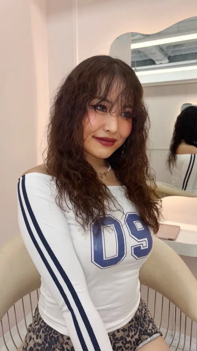 ロング カラー ブラウンカラー ダブルカラー オレンジ オレンジブラウン ヘアカラー 渋谷 ♡ haruのヘアスタイル