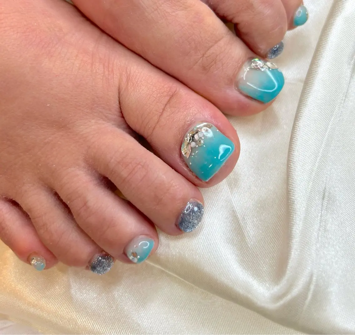 ネイル フットネイル ワンカラーネイル ELLE nailのネイルデザイン