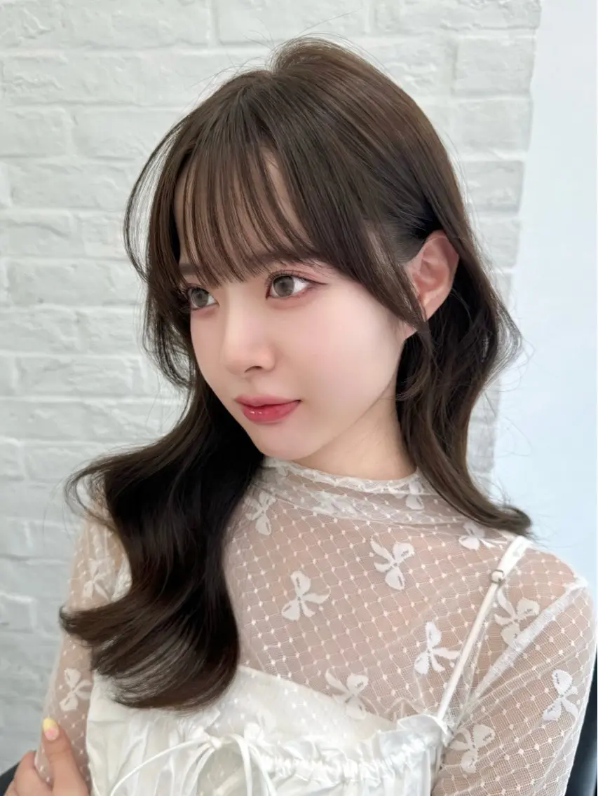 セミロング カット 映える顔まわり/前髪 特化 💗 ユキマのヘアスタイル