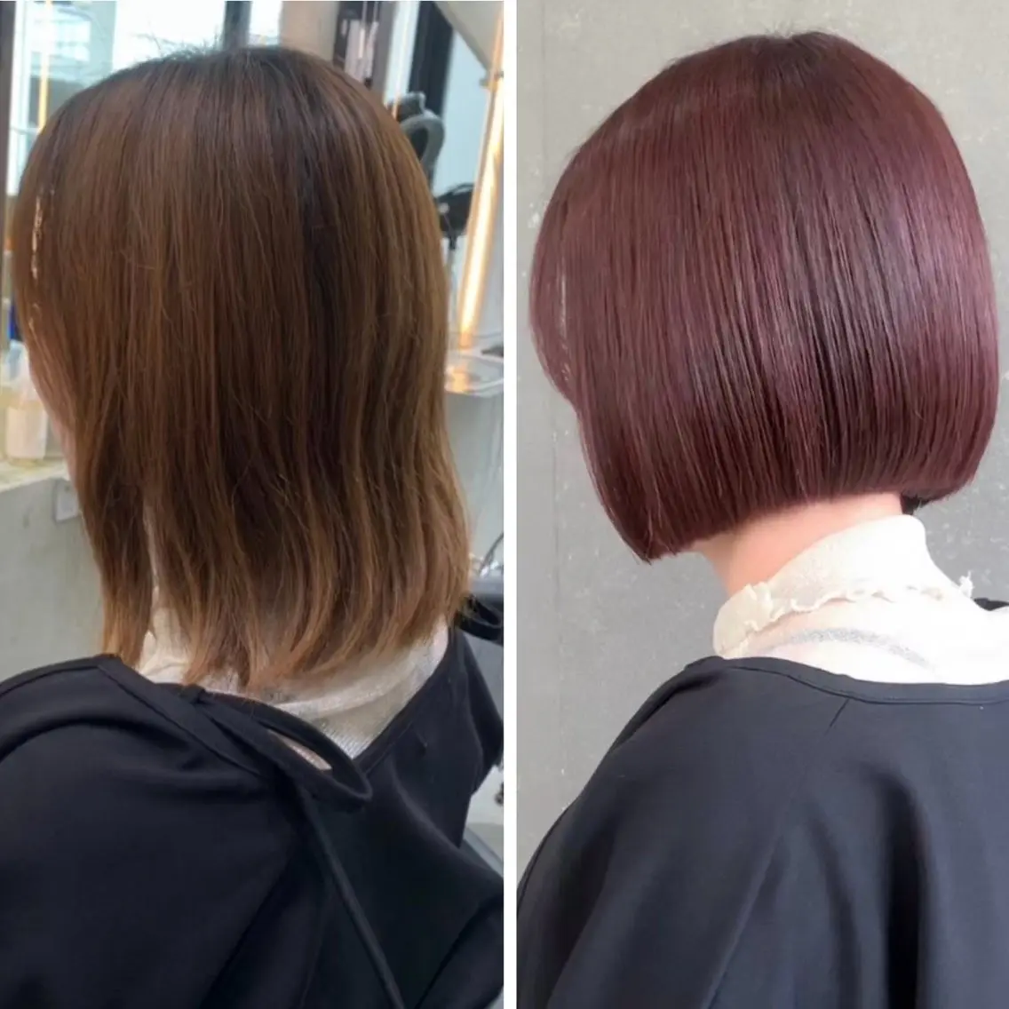 ショート カラー 透明感カラー ボブ 盛れる顔まわりカット 髪質改善/渋谷/れんのヘアスタイル