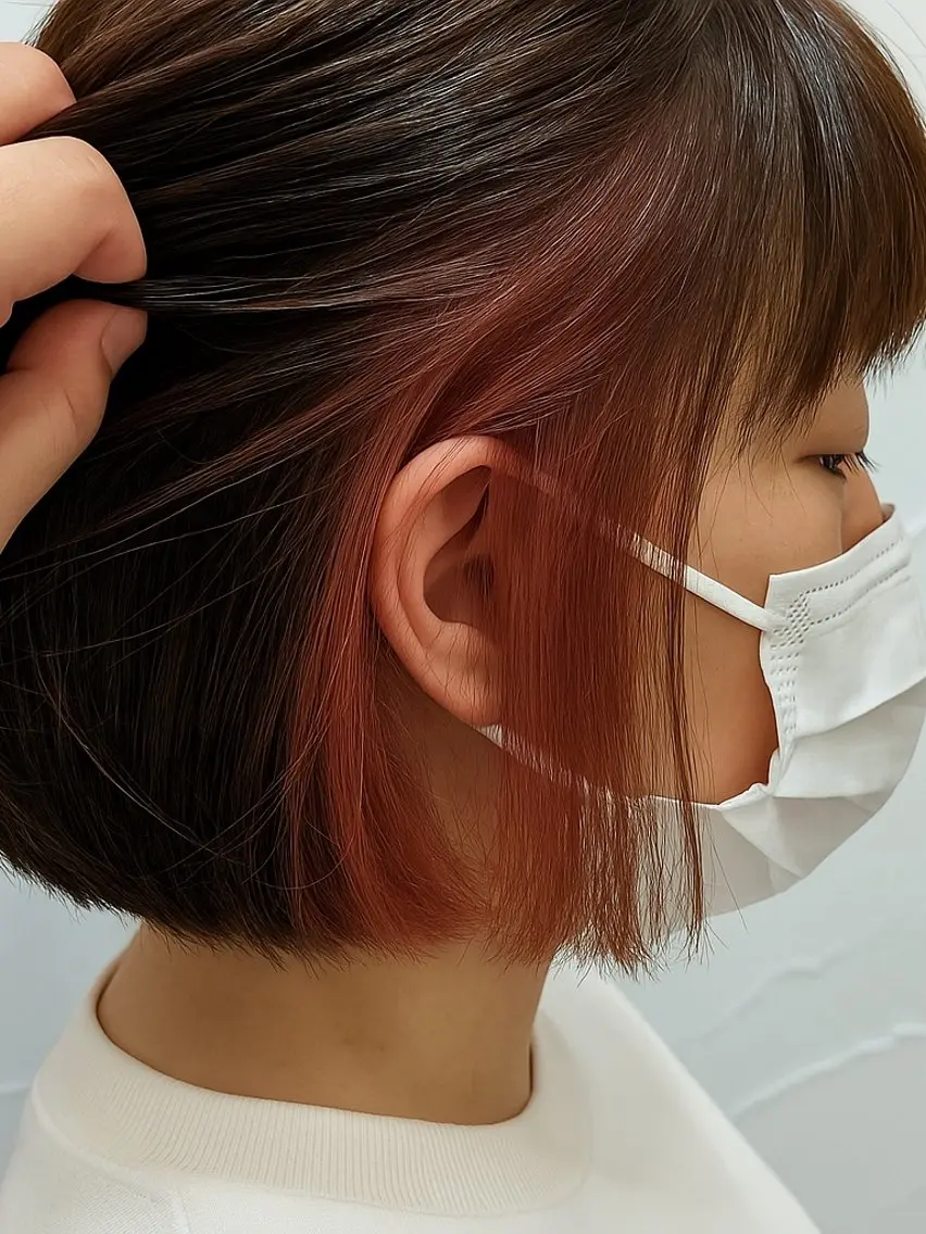 ミディアム 髪質改善&白髪ぼかし カラー♡店長みやけ♡のヘアスタイル
