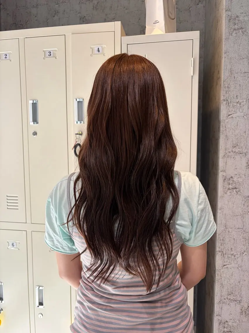 ロング カラー ヘアカラー 🎀ིྀ韓国風 艶カラー🤍ྀི小澤のヘアスタイル
