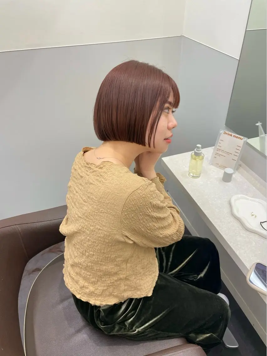 ショート カット ヘアカラー トリートメント minatsu 東京の技術を京都でのヘアスタイル