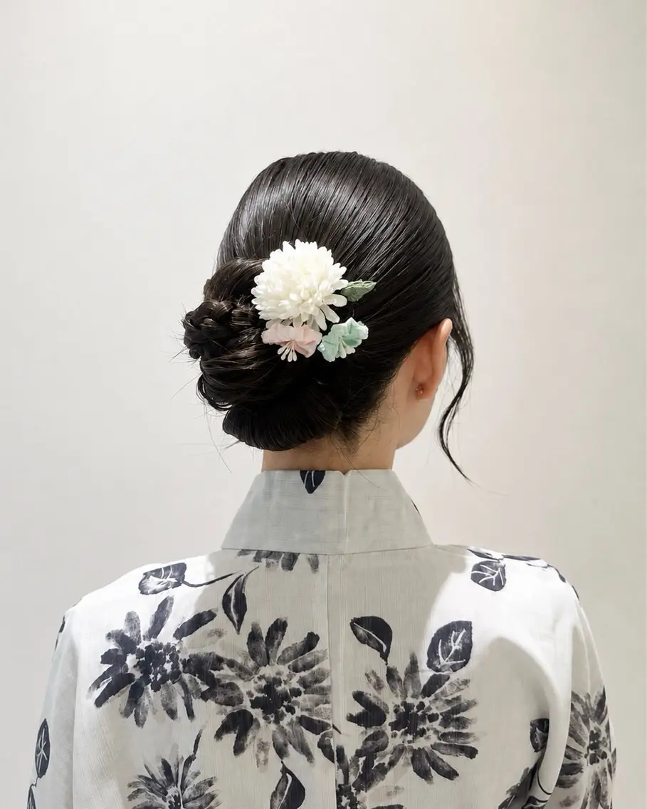 🍉夏のイベントヘアアレンジ👘の写真