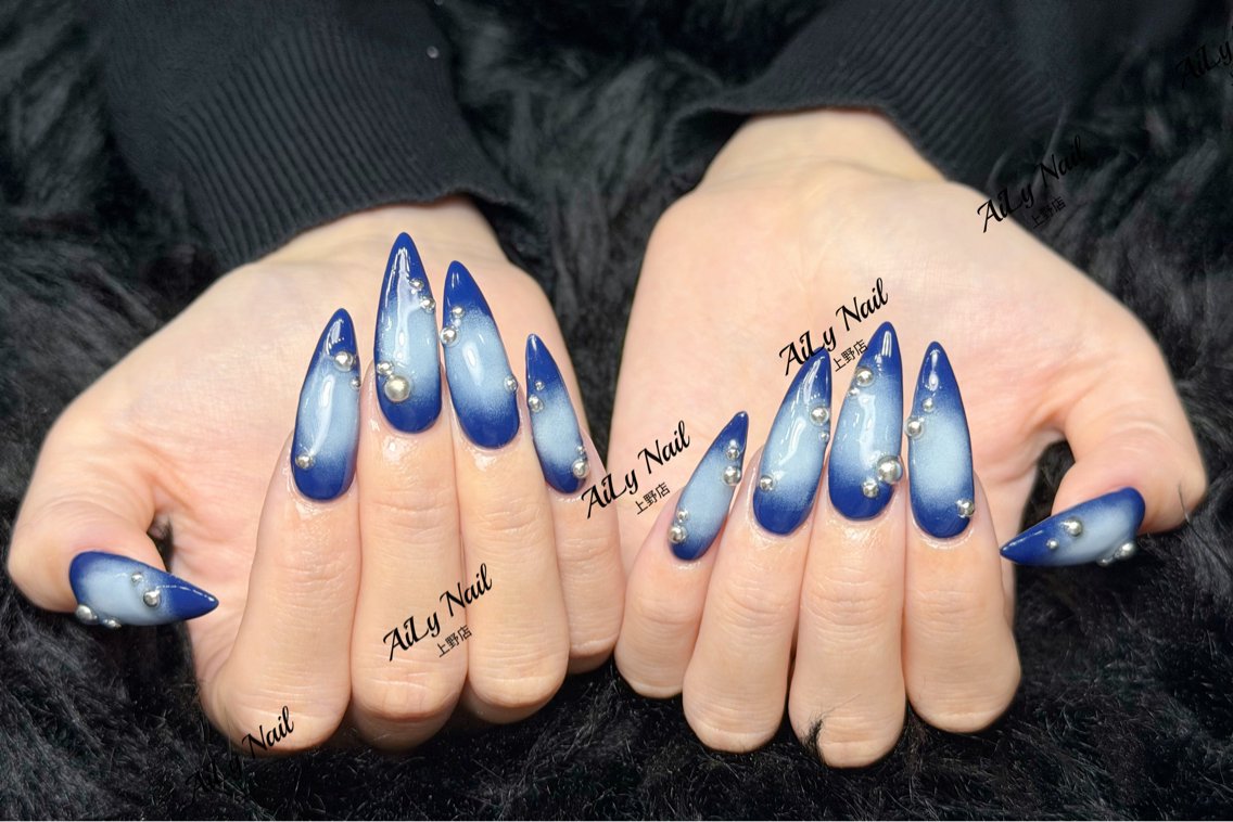 ネイル アートネイル ジェルネイル マグネットネイル ニュアンスネイル シンプルネイル ハンドネイル AiLy Nail 上野店のネイルデザイン