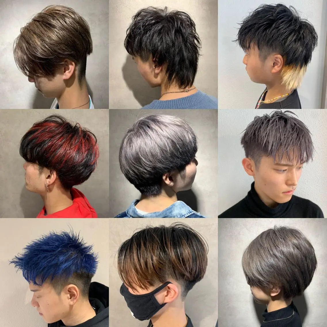 ショート カラー メンズ ヘアカラー Selene hair 難波店のヘアスタイル
