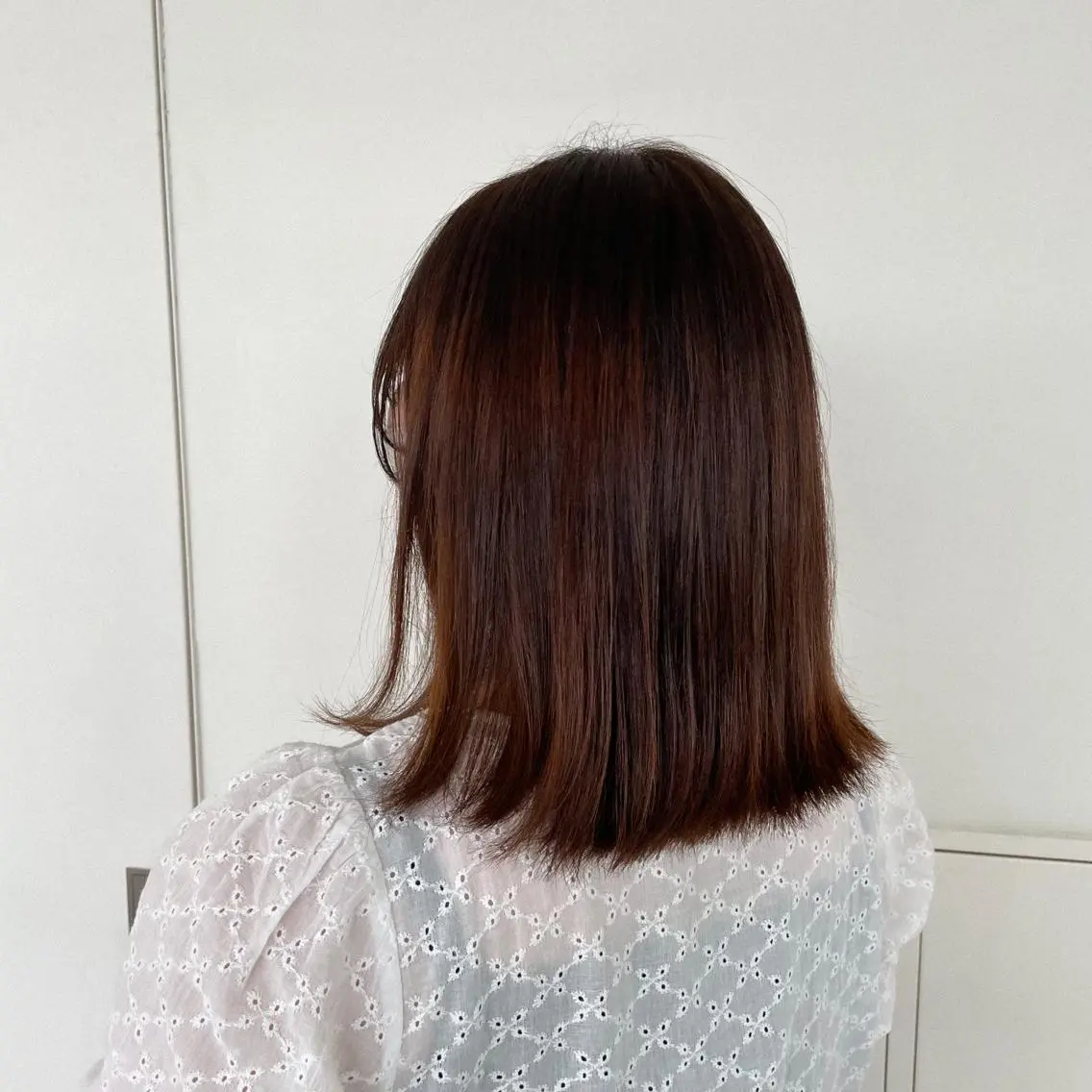 ミディアム カラー 落合 美穂のヘアスタイル