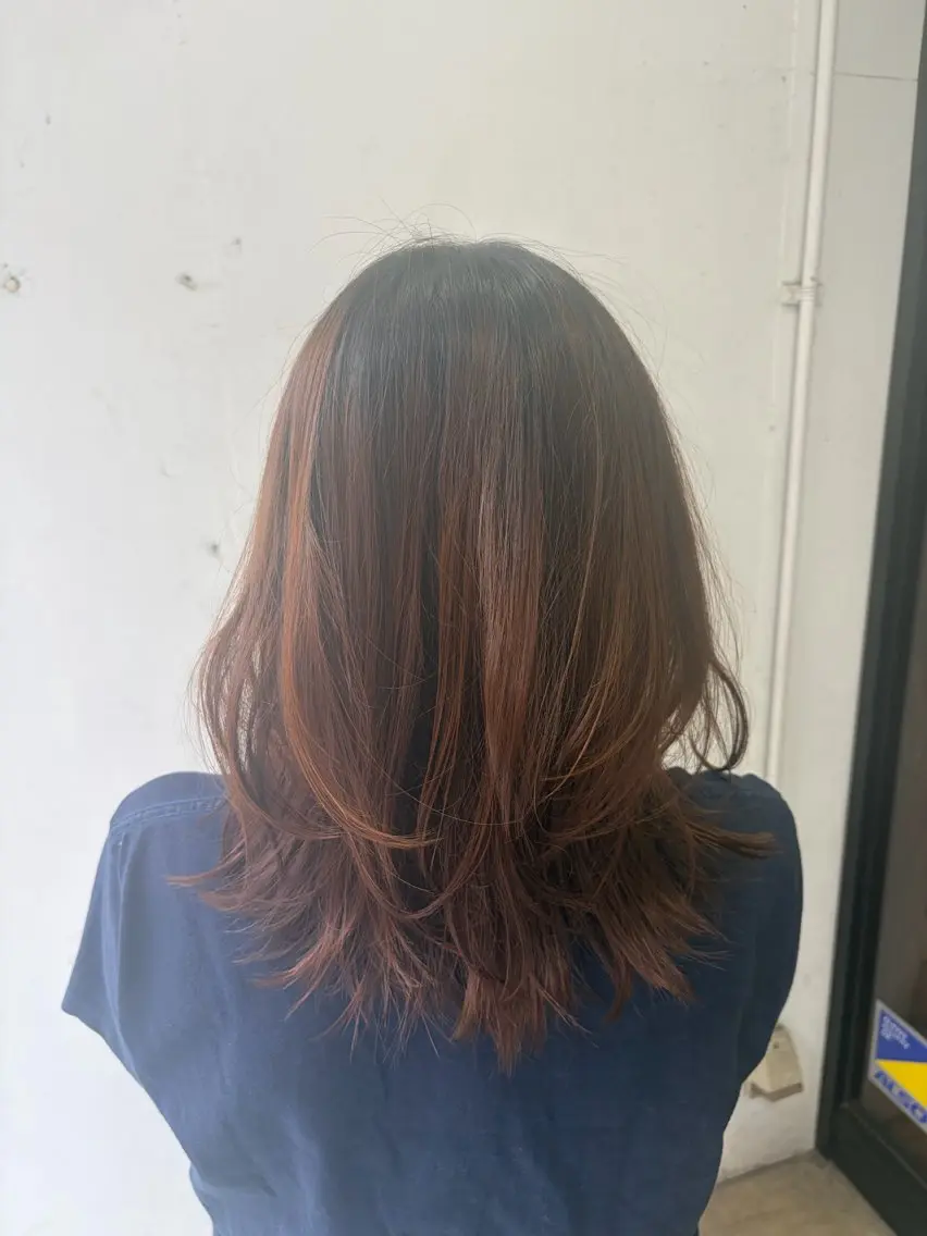ミディアム 【無料】カット いながわゆあのヘアスタイル