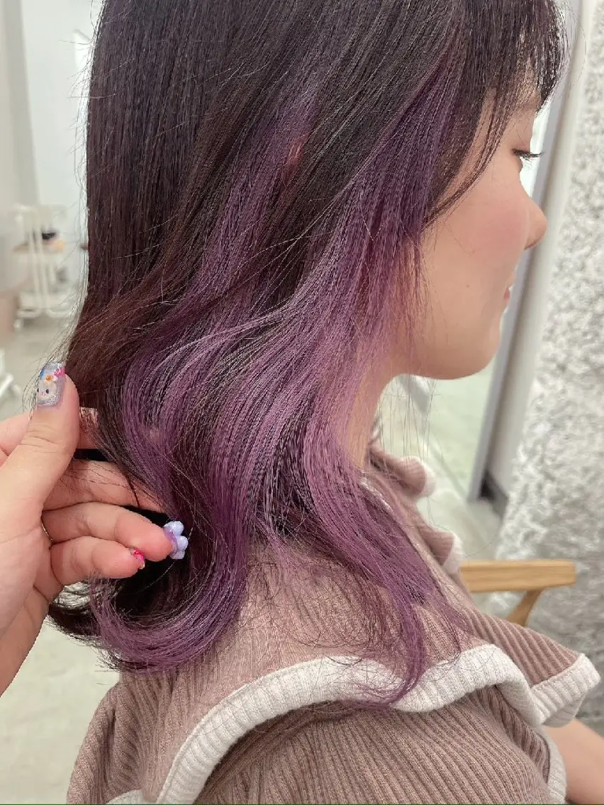 セミロング カット ヘアカラー トリートメント 🌸花屋併設🌸石垣 友基のヘアスタイル