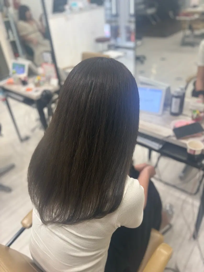 セミロング カラー カット ヘアカラー トリートメント 暖色系カラー/ピンク Ririi🎀のヘアスタイル