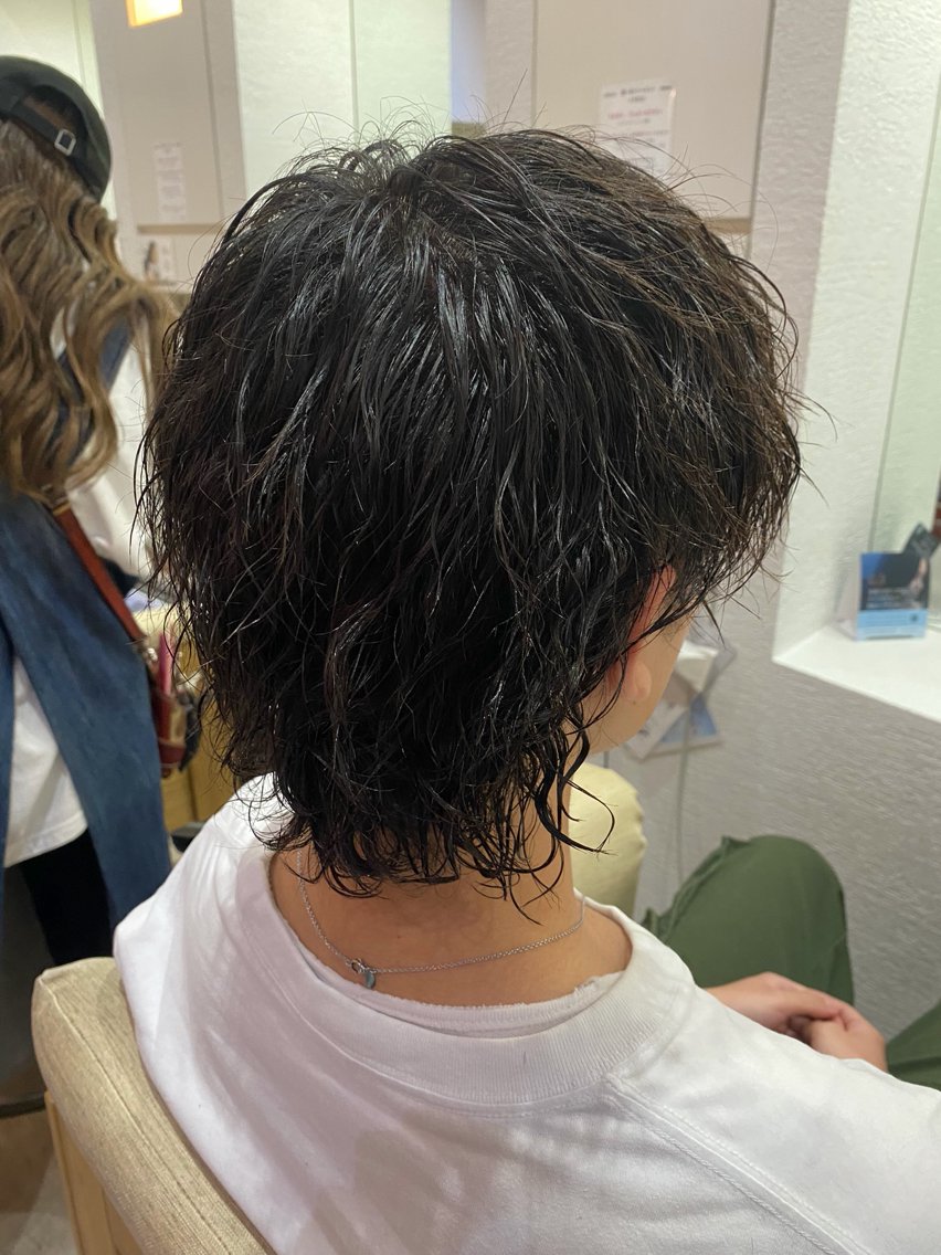ミディアム カラー パーマ カット パーマ GAKU【メンズ カット/パーマ】のヘアスタイル