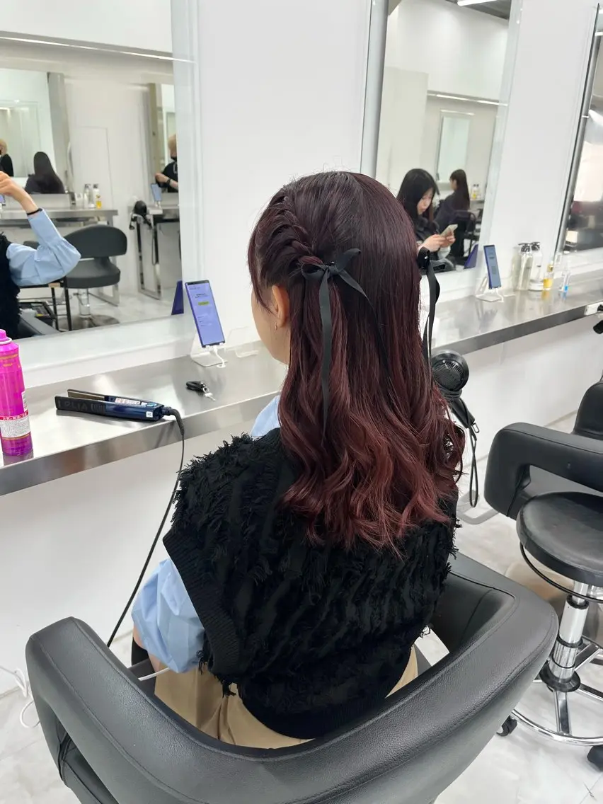 セミロング カラー ヘアアレンジ カット ヘアセット 愛されカラー🩷 はるなのヘアスタイル