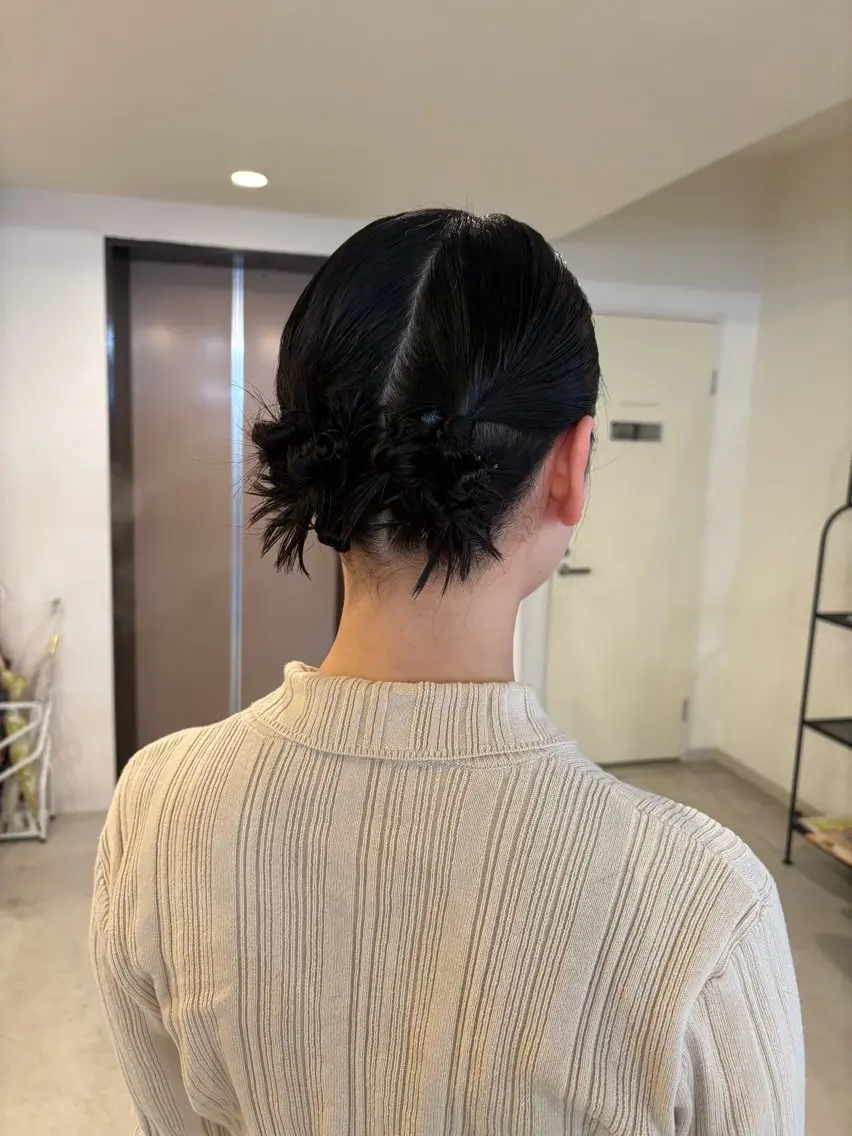 ショート ヘアアレンジ ボブ ヘアセット 山形 梨沙のヘアスタイル