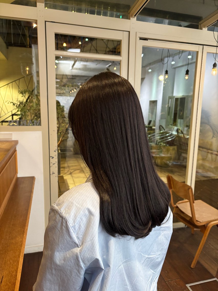 ロング カラー くいた あやなのヘアスタイル