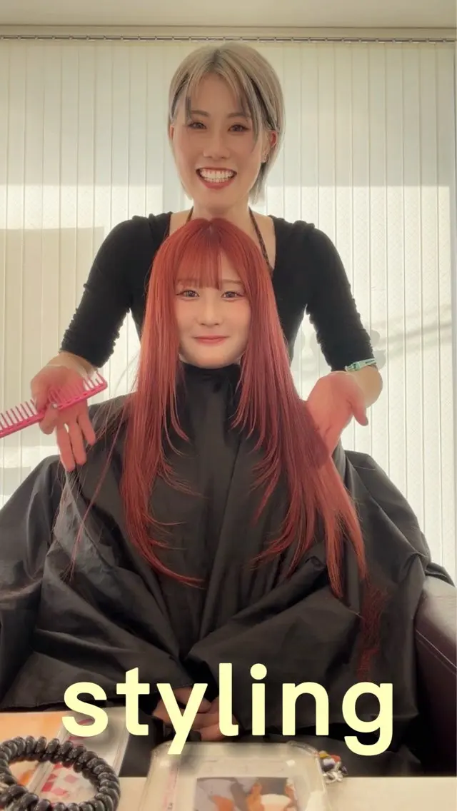 ロング カット ヘアカラー 木曜日空きあり🩷 layer🎀透明感のヘアスタイル