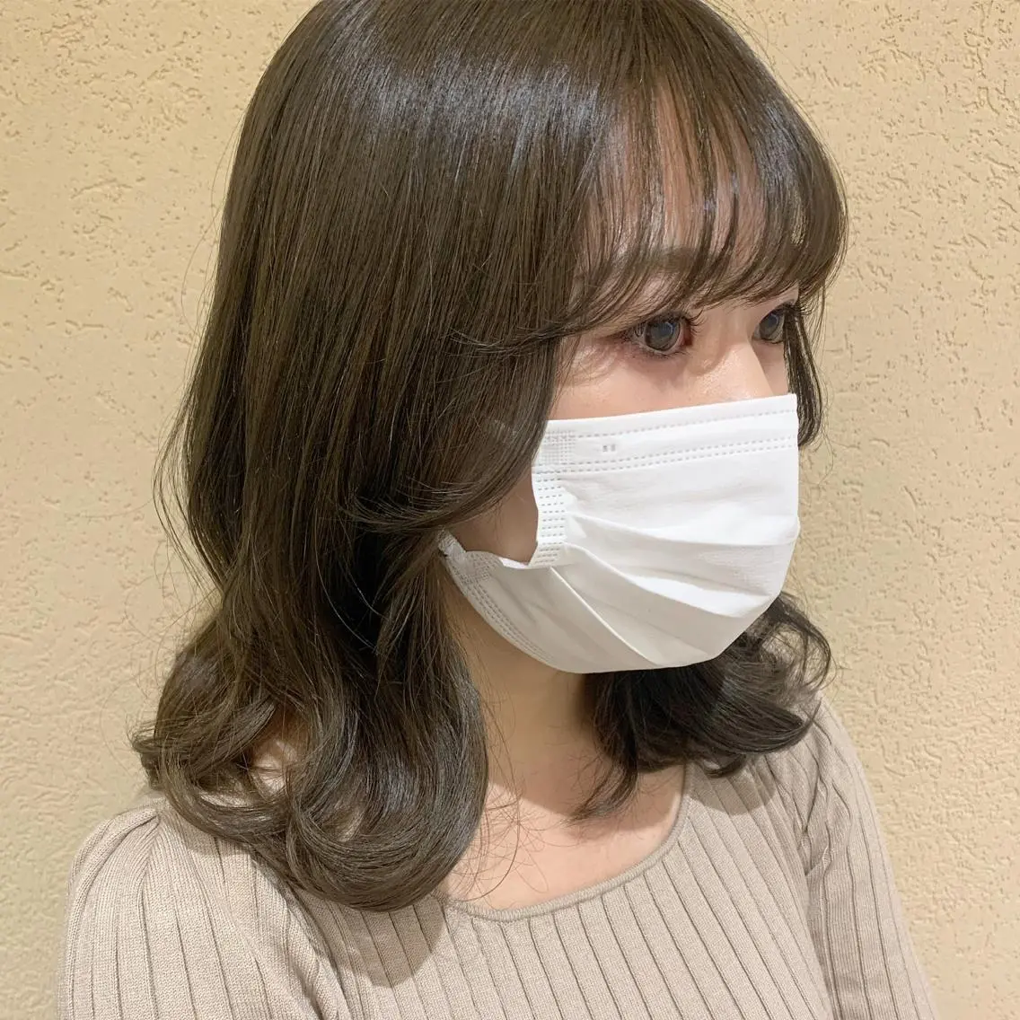 ミディアム カラー グレージュ 𝒢𝒾𝓇𝓁𝓎 ⑅　𝓎𝓊𝓀𝒶のヘアスタイル