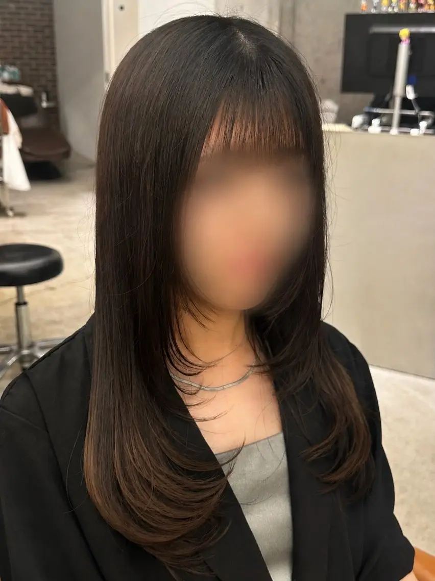 セミロング カット 銀座YUKINA🌙 レイヤー/ブリーチのヘアスタイル